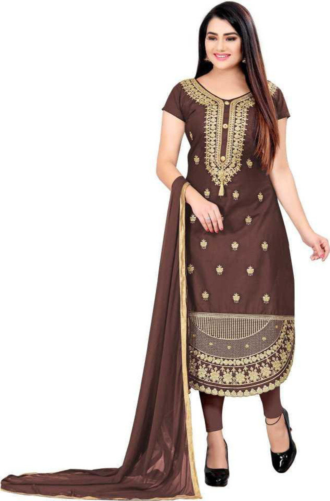KUNJ LEHENGA u0026 DRESS MATERIAL Viscose Rayon Embroidered Salwar Suit Material  Price in India - Buy KUNJ LEHENGA u0026 DRESS MATERIAL Viscose Rayon Embroidered  Salwar Suit Material online at Flipkart.com