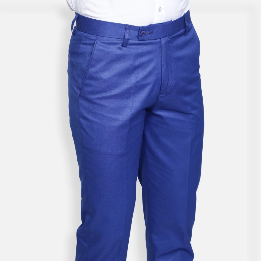 Noble Blended Wool Dress Pants  Royal Blue  Bombay Shirt Company