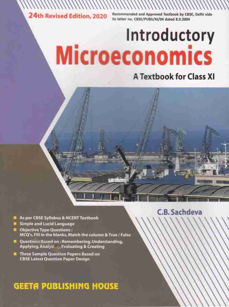 Introductory Microeconomics A Textbook For Class Xi Buy Introductory Microeconomics A Textbook For Class Xi By C B Sachdeva At Low Price In India Shopsy In