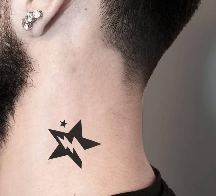 Stylish Star Tattoo On Neck  Tattoo Designs Tattoo Pictures