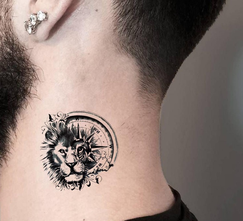 33 Impressive Lion Neck Tattoos