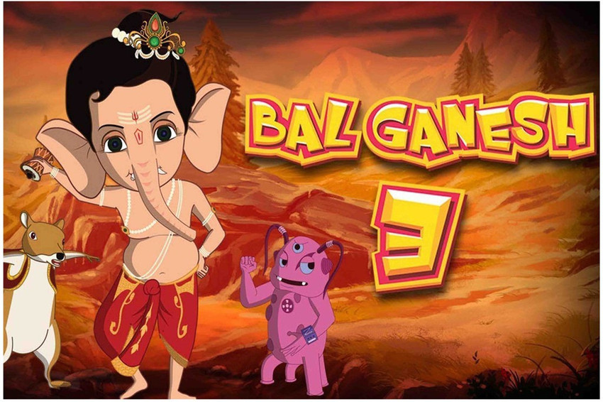 Religious Cartoon Sticker Wall Poster|Bal Ganesh Poster|Poster For Decoration|Cartoon Wall Décor|Poster For Kids Room, Play School, Games room|Self Adhesive Wall Sticker Poster Paper Print - Animation & Cartoons posters in India - Religious Cartoon Sticker Wall Poster|Bal Ganesh Poster|Poster For Decoration|Cartoon Wall Décor|Poster For Kids Room, Play School, Games room|Self Adhesive Wall Sticker Poster Paper Print - Animation & Cartoons posters in India -