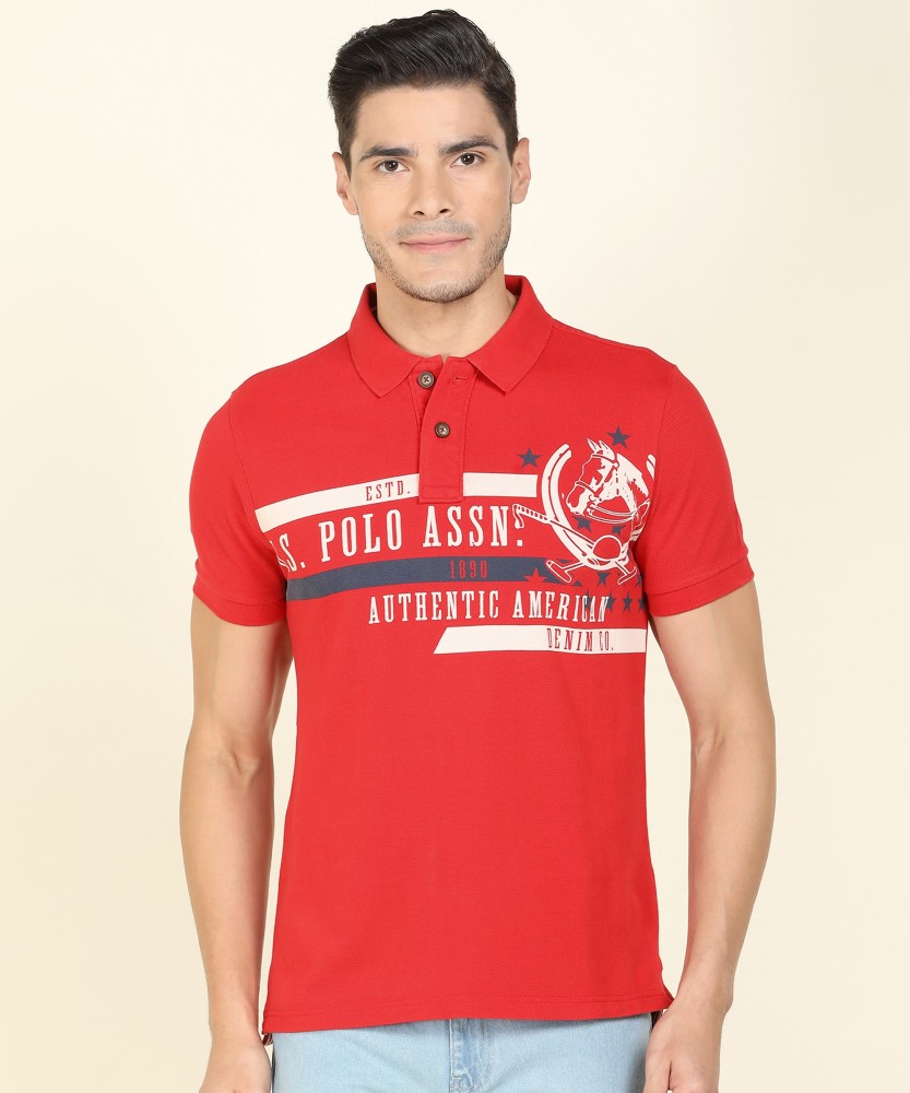 us polo t shirt red