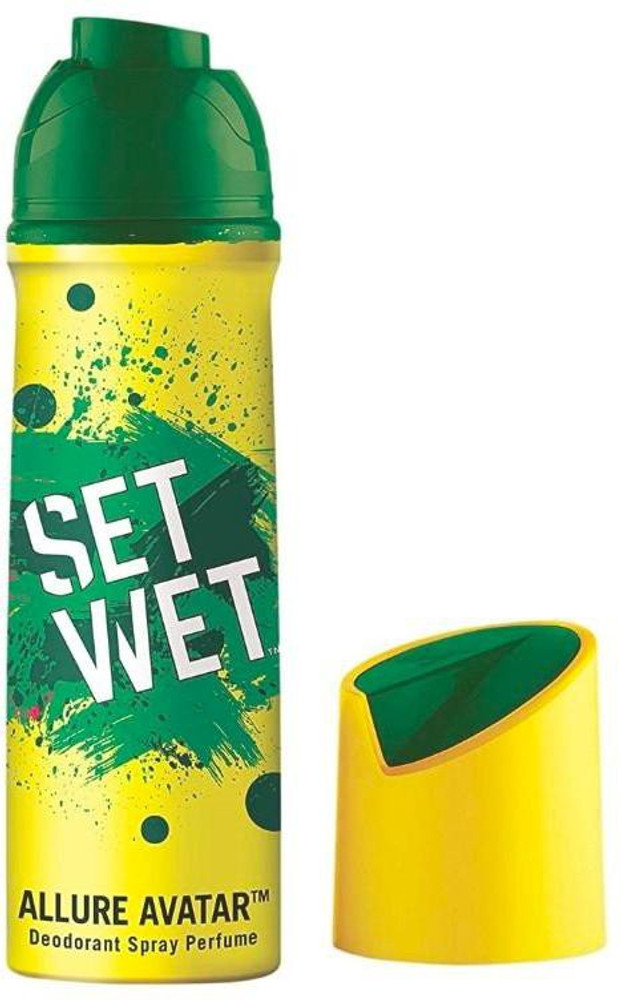 Set Wet Deodorant Spray Perfume Cool, Action And Allure