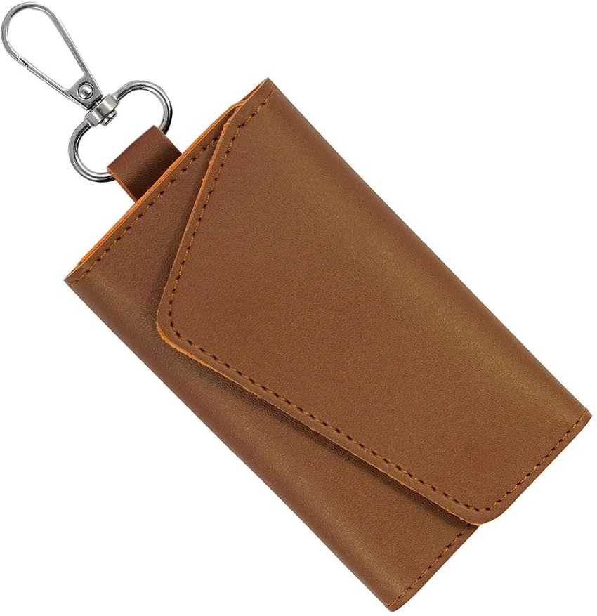 Storite PU Leather Key Case Pouch Wallet Keychain Key Holder With
