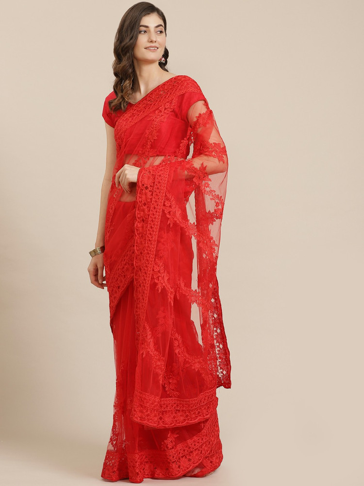 Buy Kalista Embroidered Fashion Net Red 