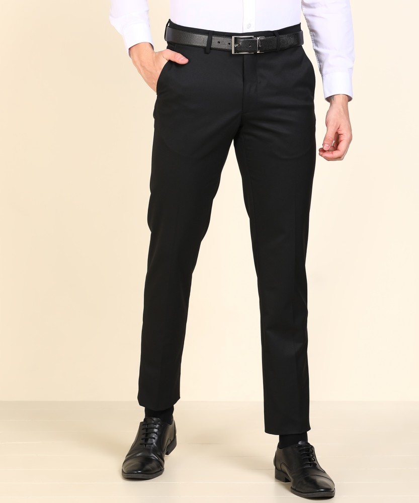 Buy Men Grey Skinny Fit Self Design Formal Trousers online  Looksgudin