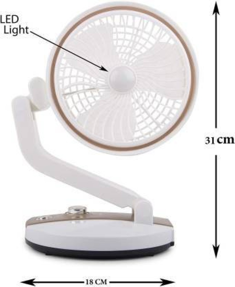 kelvinator rechargeable fan with light