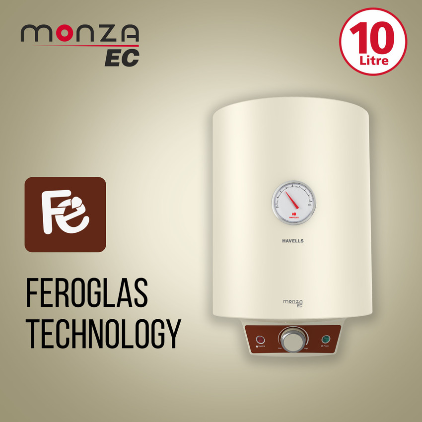 HAVELLS 10 L Storage Water Geyser (Monza EC, Ivory) Price in India - Buy  HAVELLS 10 L Storage Water Geyser (Monza EC, Ivory) online at Flipkart.com