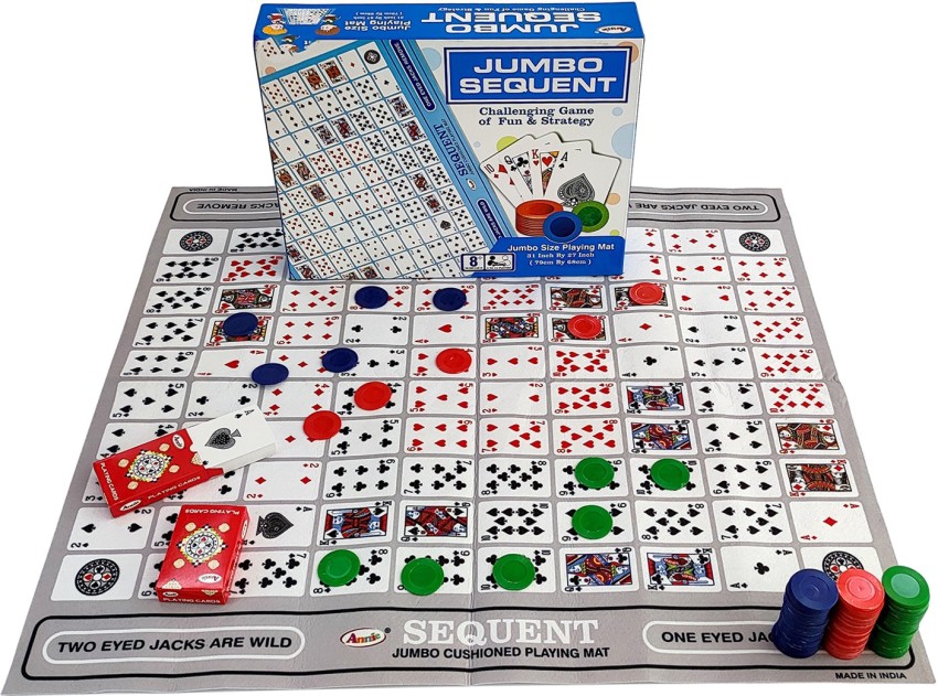 Buy ONLINEKART Jumbo Sequence Board Game Online at Low Prices in India 