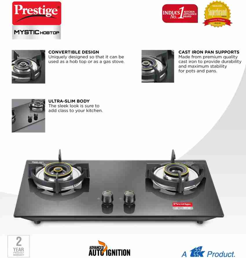 prestige 2 burner gas stove automatic