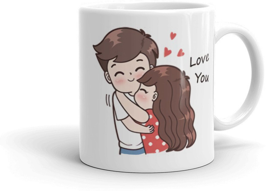 Personalized Gifts For Couple Coffee Mug Romantic Cartoon 04HUDT120425