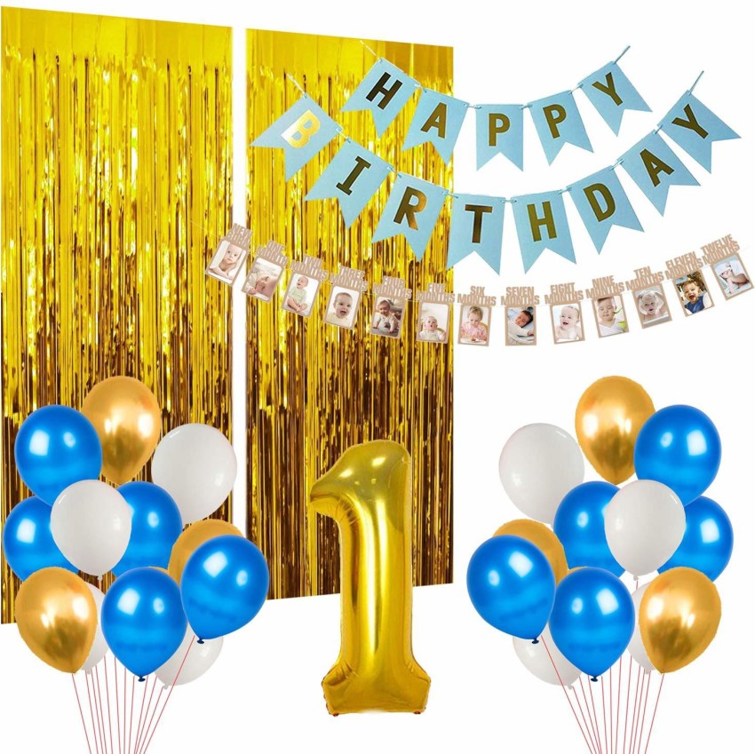 Lazer 1st Birthday Decoration Combo 1-12 Month Milestone Banner ...