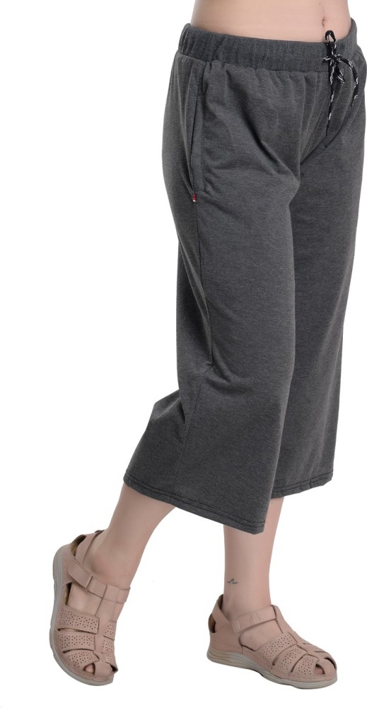 Buy Womens Super Combed Cotton Elastane Stretch Relaxed Fit Capri with  Side Pockets  Charcoal Melange 1390  Jockey India