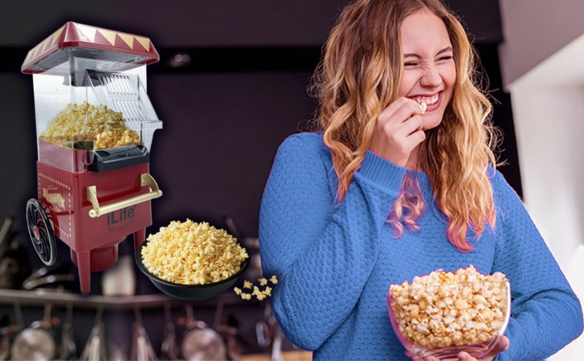Buy iLife Popcorn Machine, DIY Vintage Retro Electric Hot Air Popcorn  Machine Family Party Tools Online at Best Prices in India - JioMart.