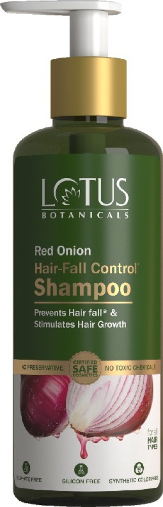 Buy Lotus Botanicals Red Onion Hair Fall Control Shampoo | Sulphate,  Silicon & Chemical Free | All Hair Types | 300ml Online at Low Prices in  India - Amazon.in
