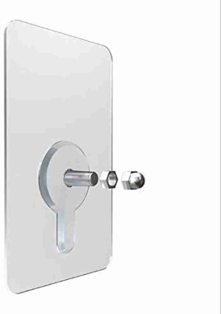 Gopani Adhesive Nails Wall Poster Non-Trace Stick Wall Hook, Adhesive Hooks, , Heavy Duty Wall Hooks for Hanging, Durable Practical Transparent Strong Adhesive Screw Wall Nail Hook (Pack of 4) Hook 4 Gopani Adhesive Nails Wall Poster Non-Trace Stick Wall Hook, Adhesive Hooks, , Heavy Duty Wall Hooks for Hanging, Durable Practical Transparent Strong Adhesive Screw Wall Nail Hook (Pack of 4) Hook 4