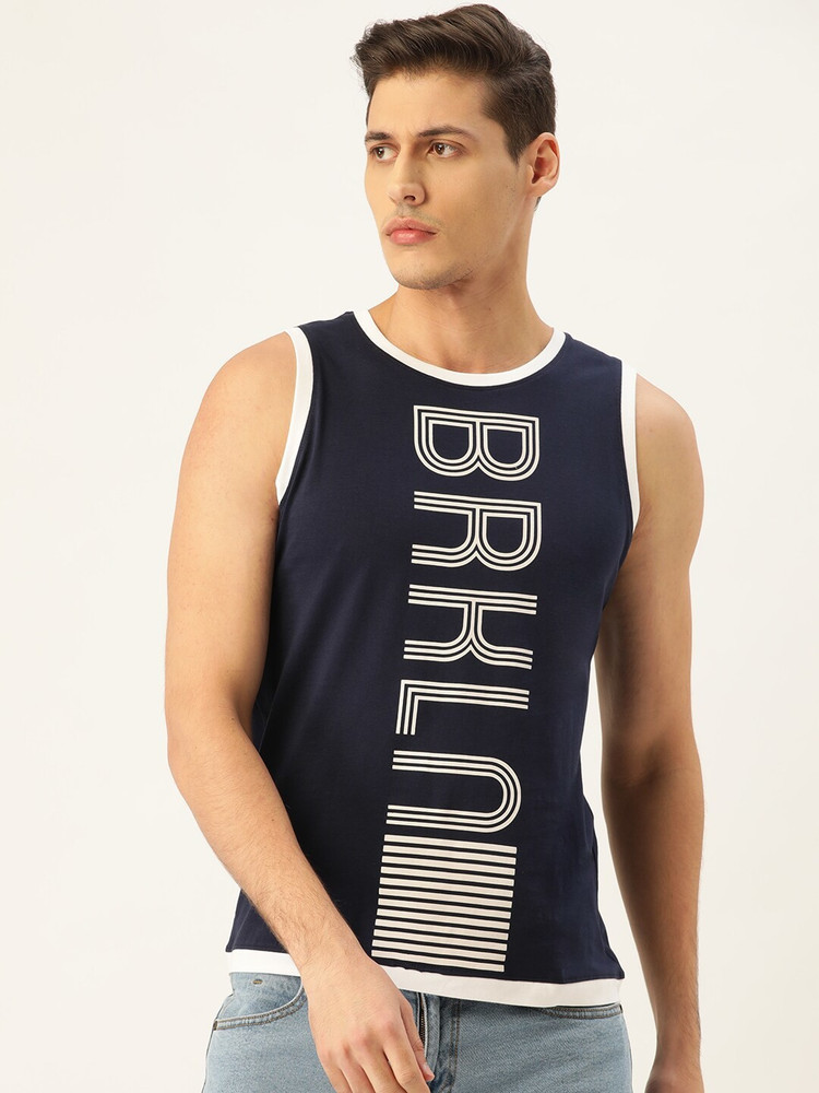 Moda Rapido Printed Men Round Neck Dark 