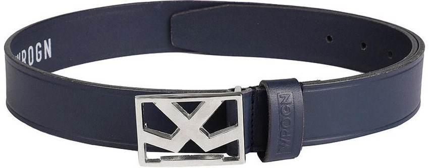 WROGN Men Casual Blue Genuine Leather 