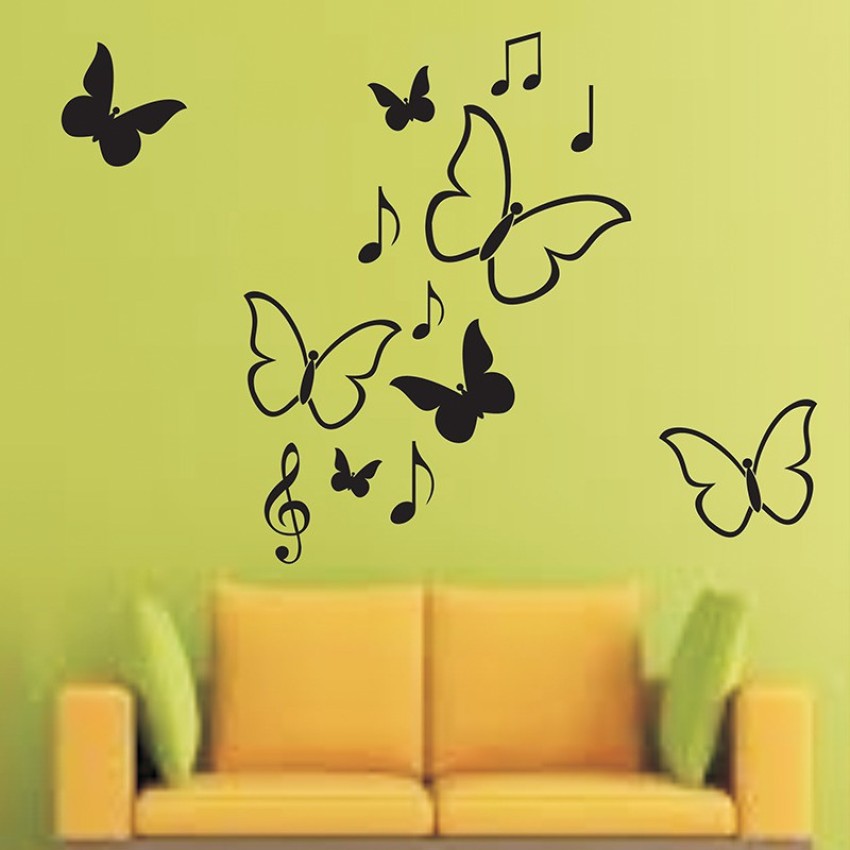 MMD DECORATION Reusable Wall Painting Butterfly Stencil wall art ...