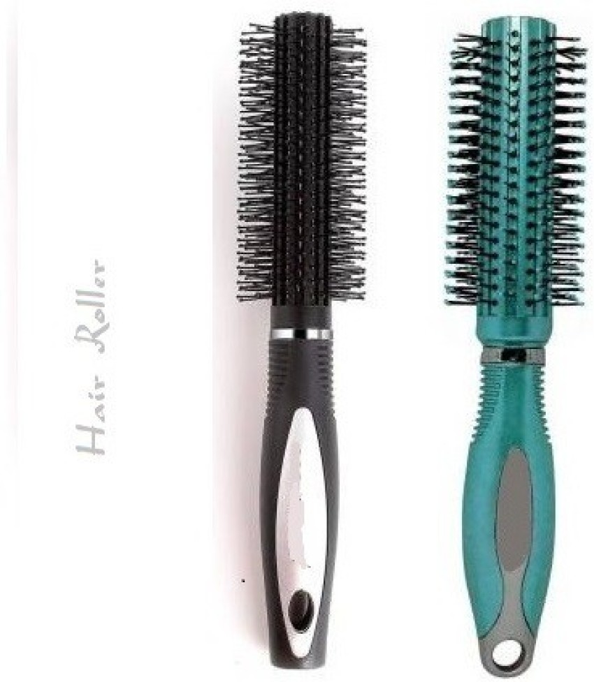 Compare GUBB Grooming Stylish Combo of Round Rolling Curling Roller Comb  Hair Brush  Half Coarse and Half Fine General Grooming Comb  Blue Price  in India  CompareNow