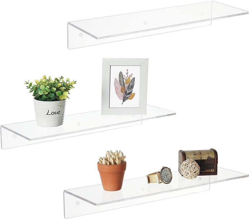 Clear Adhesive Wall Shelves, Acrylic Display Shelf, Mini Floating