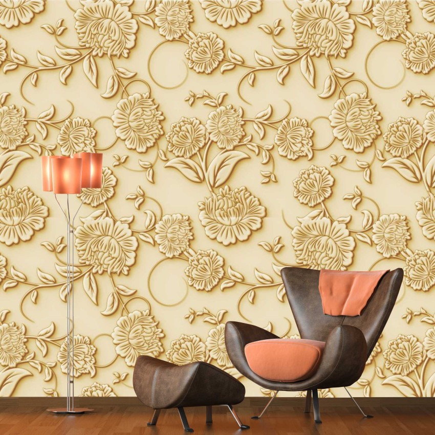 Luxury seamless golden floral wallpaper Vector pattern for design  stock  vector 1562742  Crushpixel