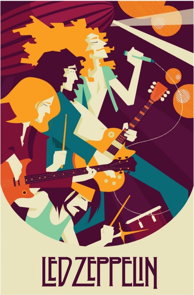 Led Zeppelin Jimmy Rock Music Band Matte Finish Poster Paper Print -  Animation & Cartoons posters in India - Buy art, film, design, movie,  music, nature and educational paintings/wallpapers at Flipkart.com