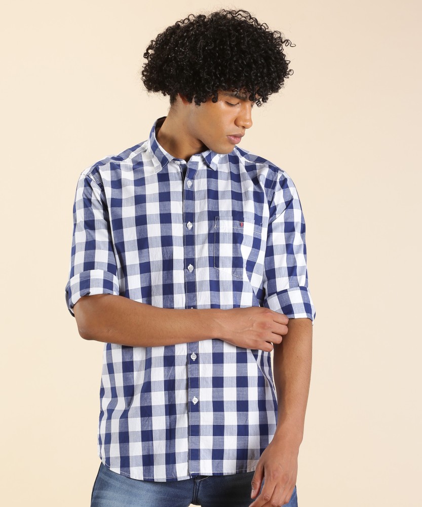 LOUIS PHILIPPE Men Checkered Casual Purple Shirt - Buy LOUIS PHILIPPE Men  Checkered Casual Purple Shirt Online at Best Prices in India