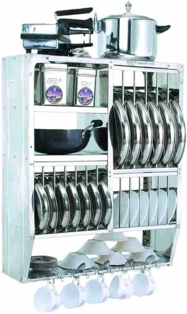 Dignity Containers Kitchen Rack Steel Stainless Steel Multipurpose Kitchen  Stand for Kitchen Storage Organizer Racks Shelves for Containers, Cutlery,  and Utensils Price in India - Buy Dignity Containers Kitchen Rack Steel  Stainless