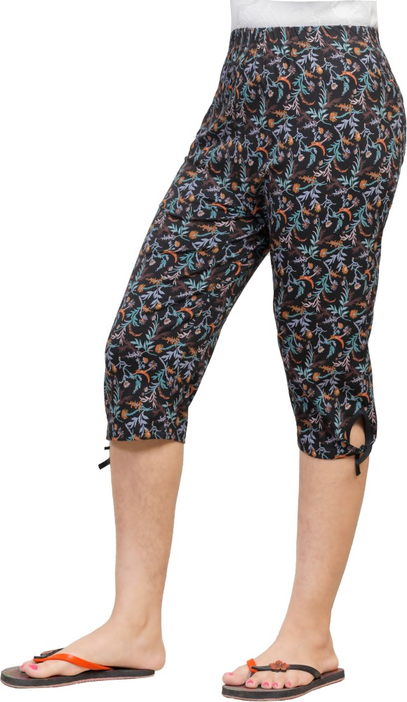Womens Printed Three Fourth Pants  S  F Online Store