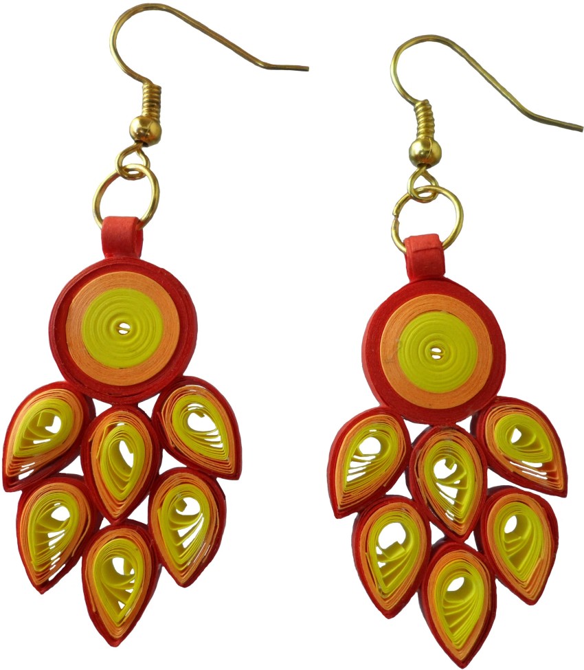 Flipkartcom  Buy Designers Collection Designers Collection Paper  Quilling Earrings Paper Drops  Danglers Online at Best Prices in India