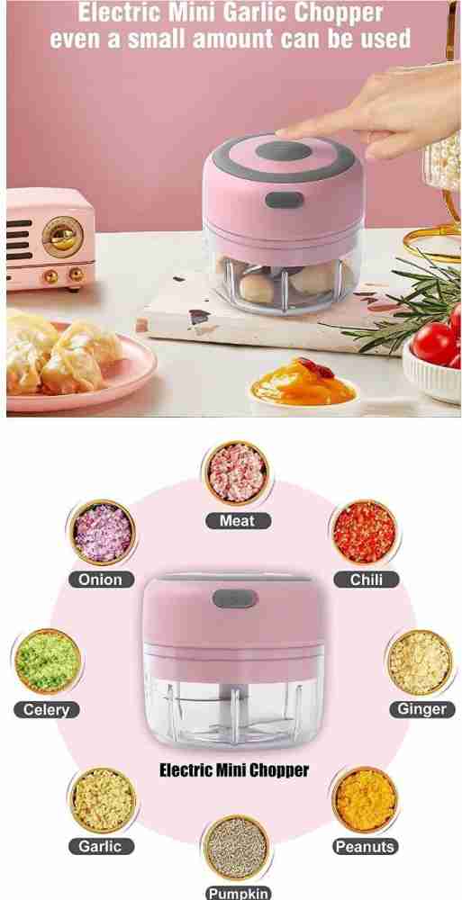 High Quality Electric Garlic Chopper,USB Charging Waterproof Mini Chopper  Electric Garlic Masher Food Chopper with Sharp Blades Food Processor for  For Garlic Chili Pepper Food Maker/Grinder