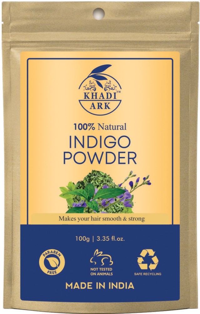 Khadi Ark Herbal Indigo Powder For Hair Color , Blue - Price in India, Buy  Khadi Ark Herbal Indigo Powder For Hair Color , Blue Online In India,  Reviews, Ratings & Features 
