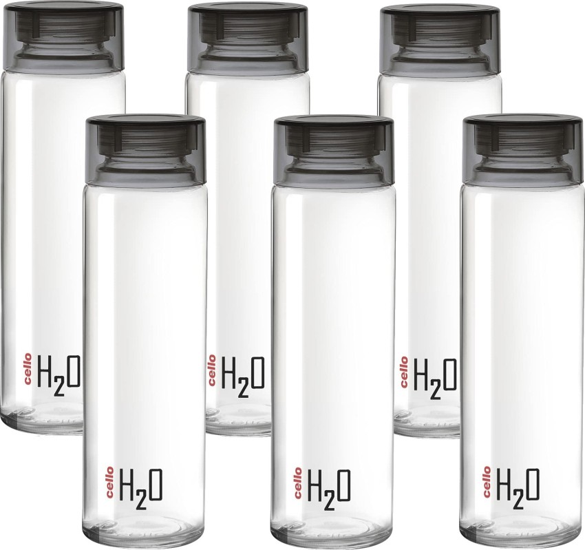 Buy Cello H2O Glass Fridge Water Bottle - Black Online at Best