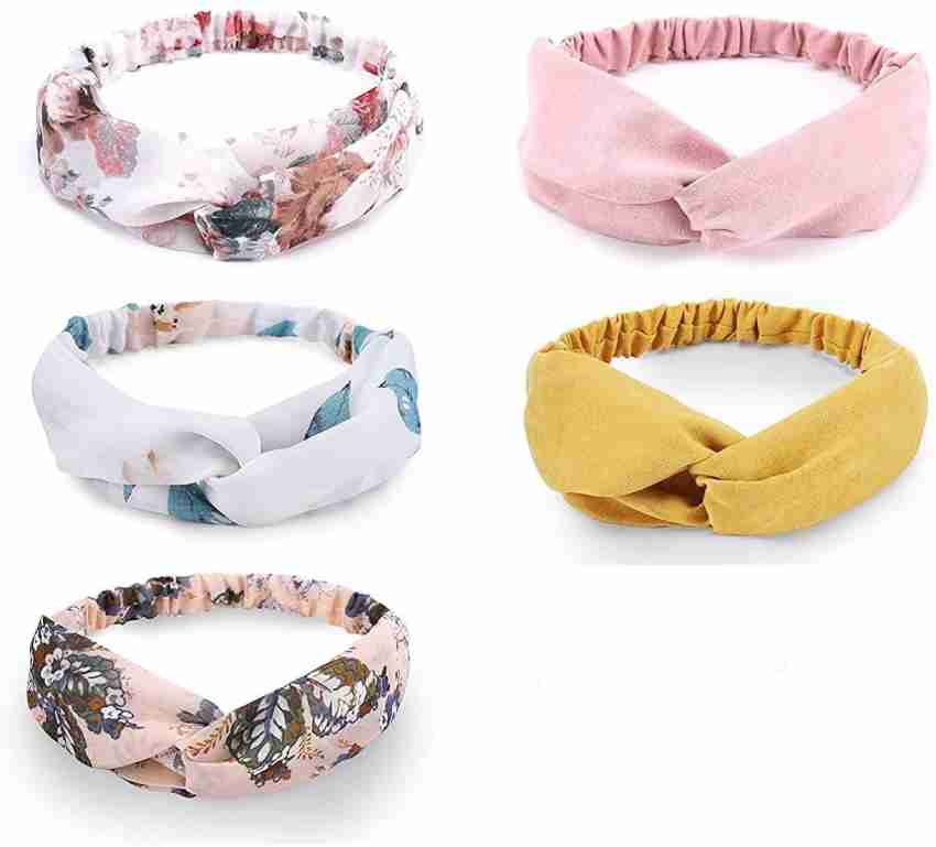 PACTIV BAKE Women Cross Knot Tie-dye Headband Double-knotted Hair