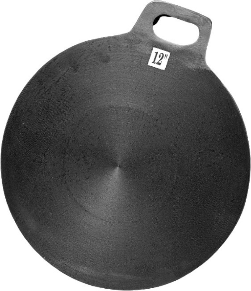 M&M - Pre-Seasoned Cast Iron Tawa / Tawa For Dosa/Roti/Chapati Long Handle  Tawa