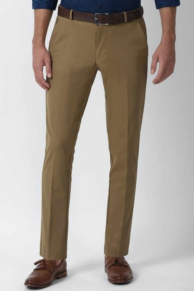 Buy Louis Philippe Sport Beige Slim Fit Flat Front Trousers for Mens  Online  Tata CLiQ