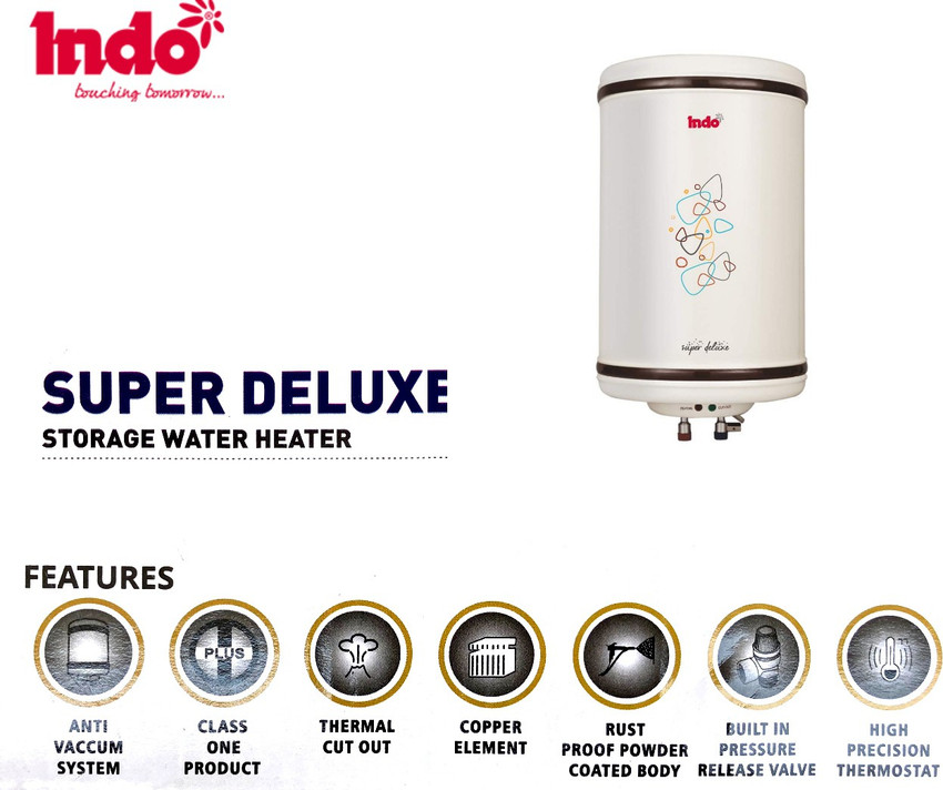 Indo 10 L Storage Water Geyser (Amelio, Ivory) Price in India - Buy Indo 10  L Storage Water Geyser (Amelio, Ivory) online at Flipkart.com
