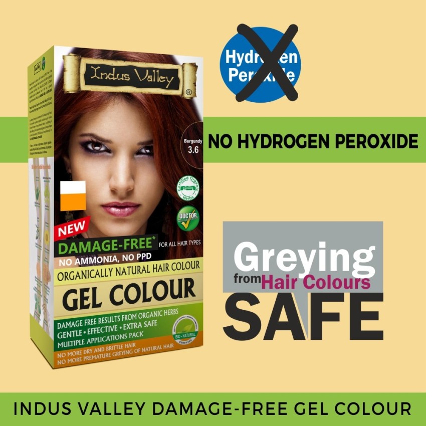 Indus Valley Damage Free Gel Hair Colour  Light Brown Pack Of 2 400m   Greenleafdrugstore