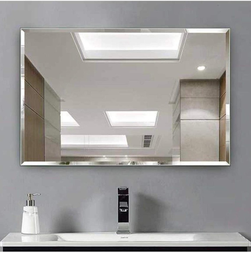 Aaina 16x20 Frameless Squire Babbling Mirror Bathroom Mirror Price in India  Buy Aaina 16x20 Frameless Squire Babbling Mirror Bathroom Mirror online  at