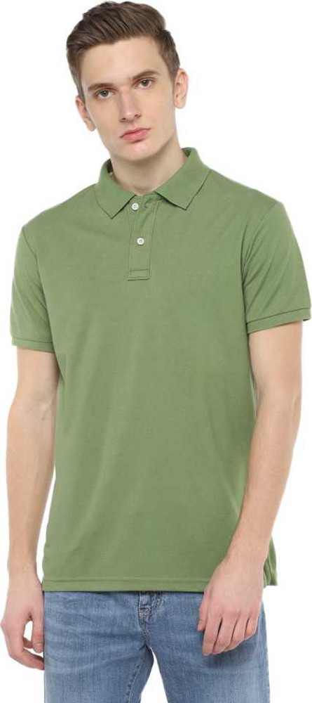 Buy ARYSON Solid Men Polo Neck Green T 