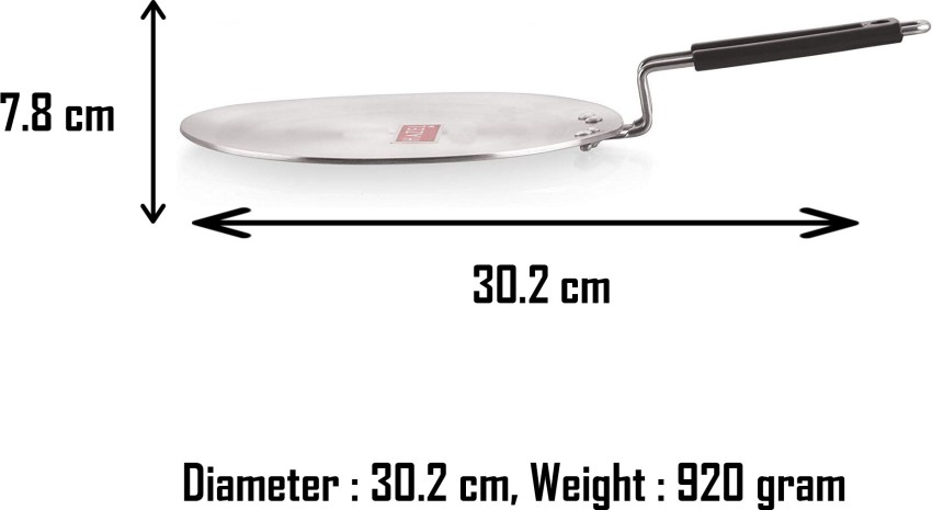 Buy HAZEL Aluminium Tawa - Induction Base, 4 mm, With Handle