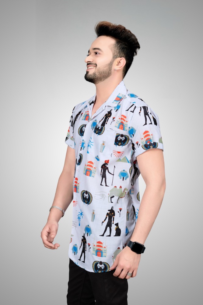 Goal Men Printed Casual Multicolor Shirt