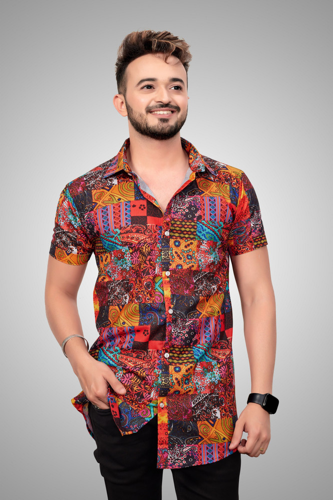 Women Printed Casual Multicolor Shirt 