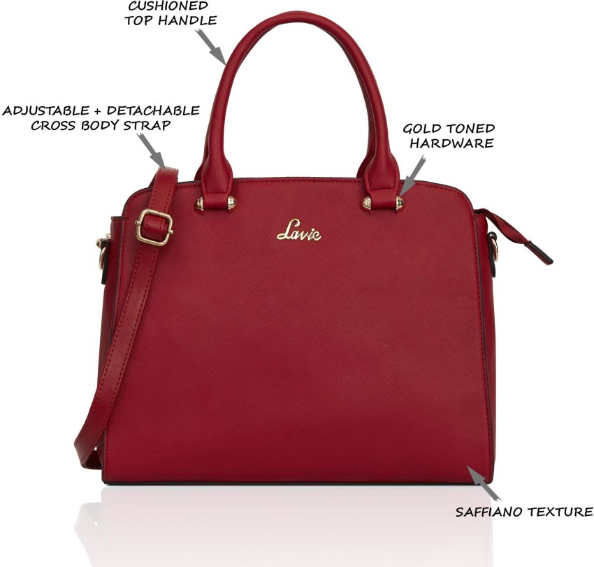 Buy LAVIE Women Red Satchel Red Online Best Price in India