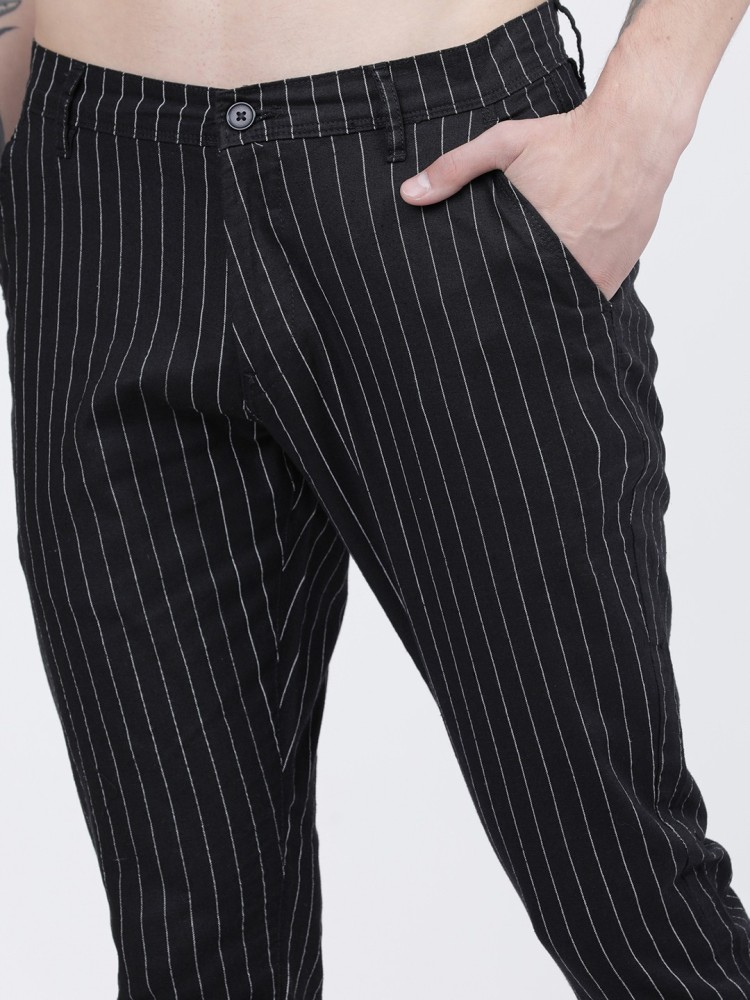 HM Sidestriped trousers  BlackWhite  Ladies  HM IN