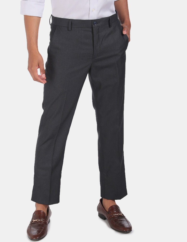 Arrow Casual Trousers  Buy Arrow Men Beige Mid Rise Solid Casual Trousers  Online  Nykaa Fashion