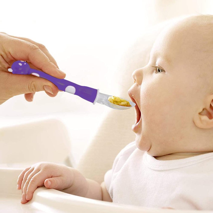 LuvLap Heat Sensitive Baby Feeding Spoon Set of 4