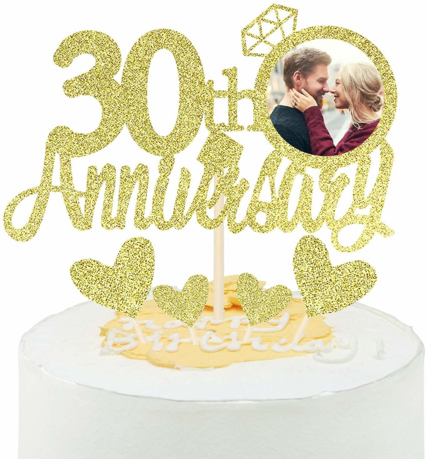 Amazon.com: Felezon Rose Gold Happy 30th Anniversary Cake Topper, 30th  Anniversary Party Decorations, Cheers to 30 Years, 30th Anniversary Cake  Decor : Grocery & Gourmet Food